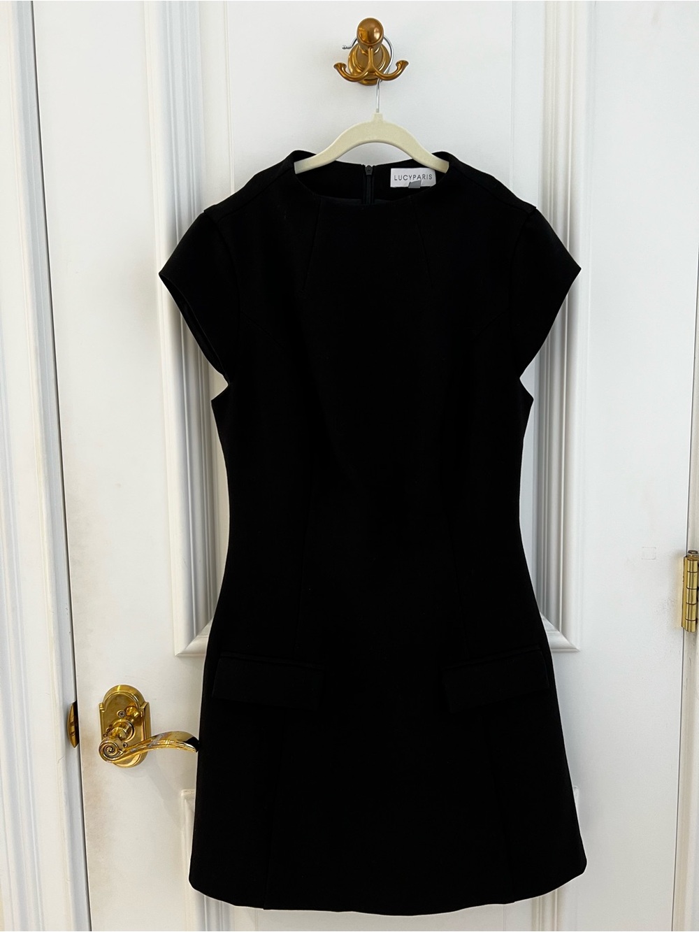 Small black mini dress with pockets